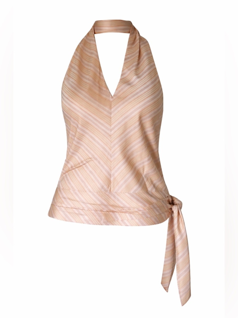 Banana republic 💯% SILK champagne
 V-neck halter top size XS
